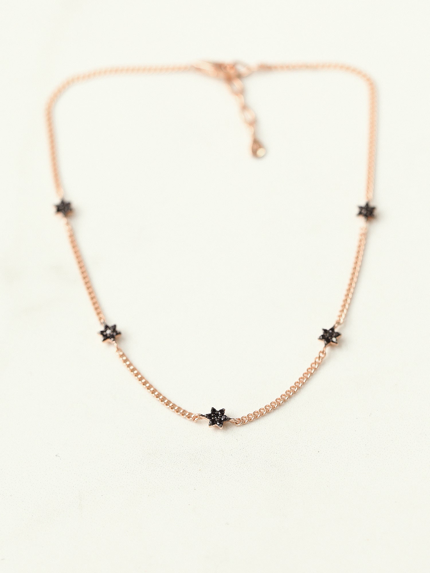 14K 18K gold Black star Anklet - Image 7