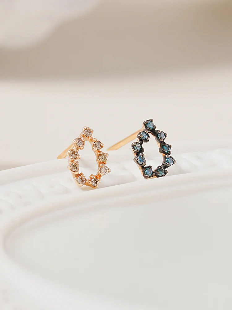 14K Solid Gold Circle of Star Cartilage Earring 18G - Image 2