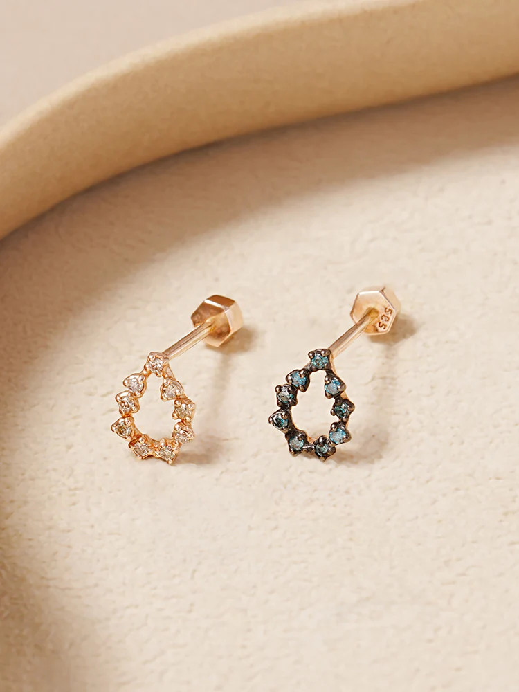 14K Solid Gold Circle of Star Cartilage Earring 18G - Image 6