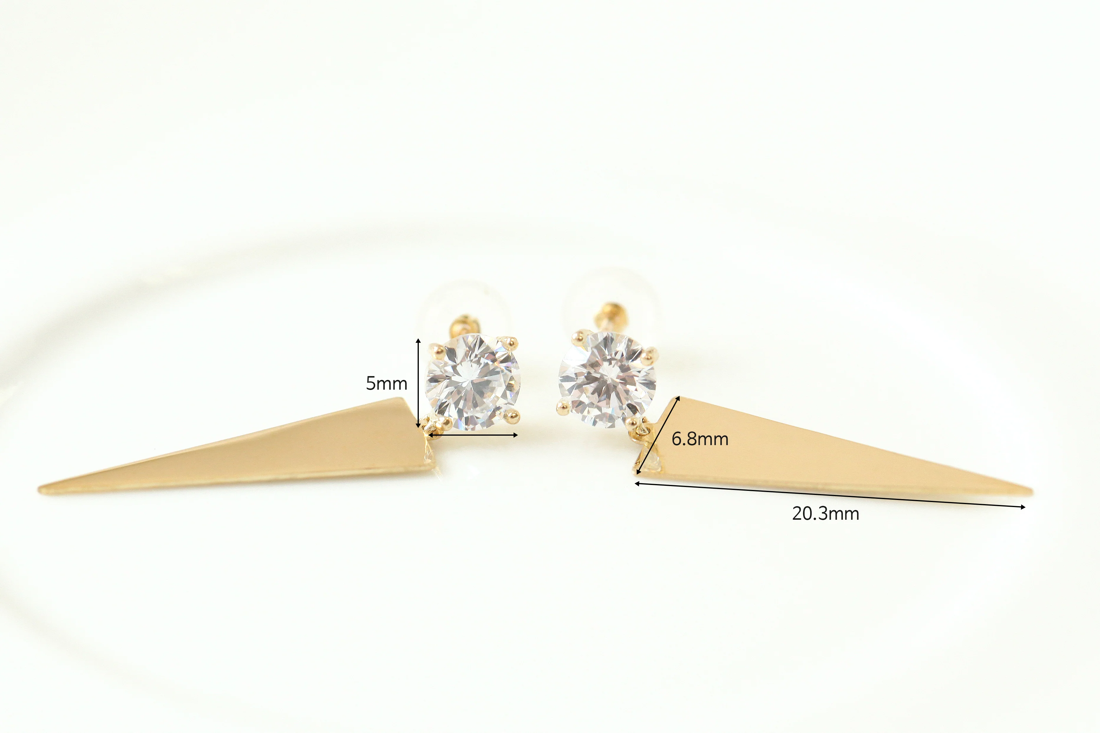14K Gold Long stick Drop earring 20g - Image 10