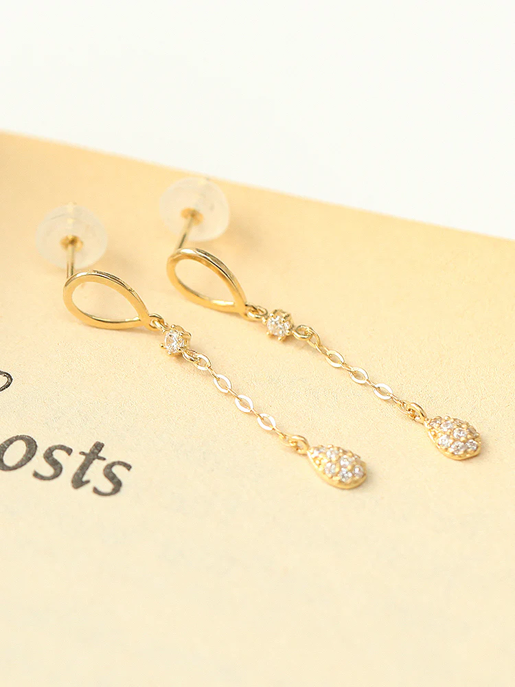 14K Gold Drop Earring 20G - Image 3