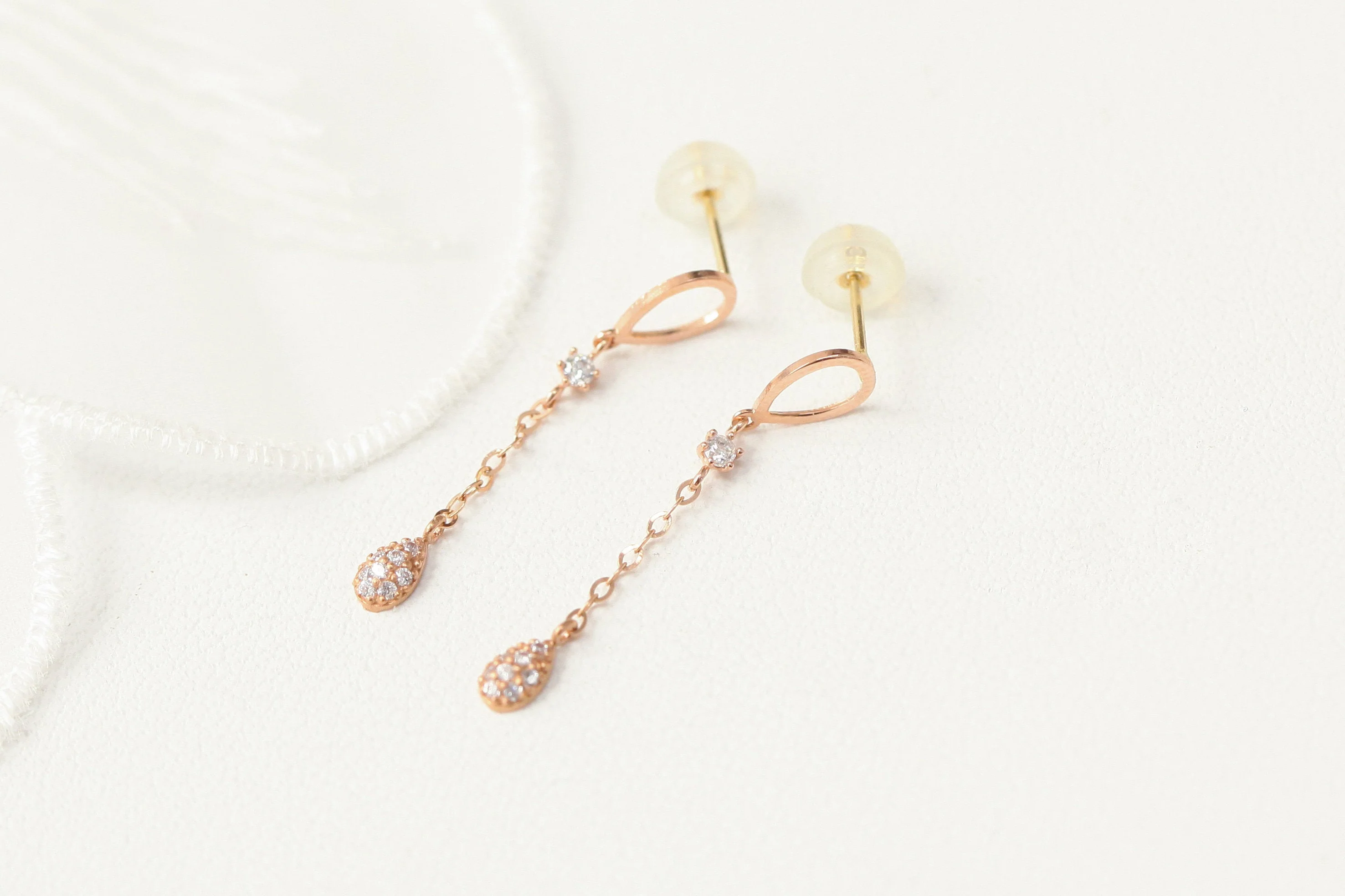 14K Gold Drop Earring 20G - Image 9