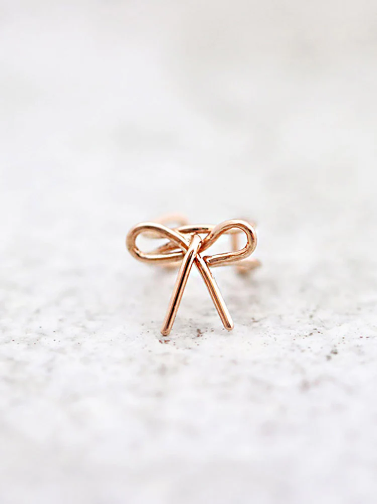 14K Gold ribbon ear cuff - Image 6