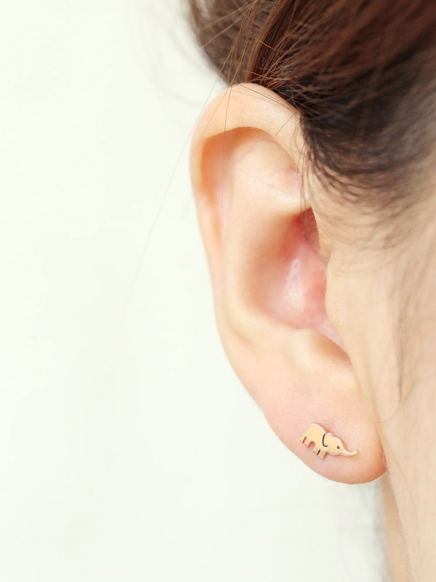 14K Gold Elephant Cartilage Earring 18G16G - Image 10