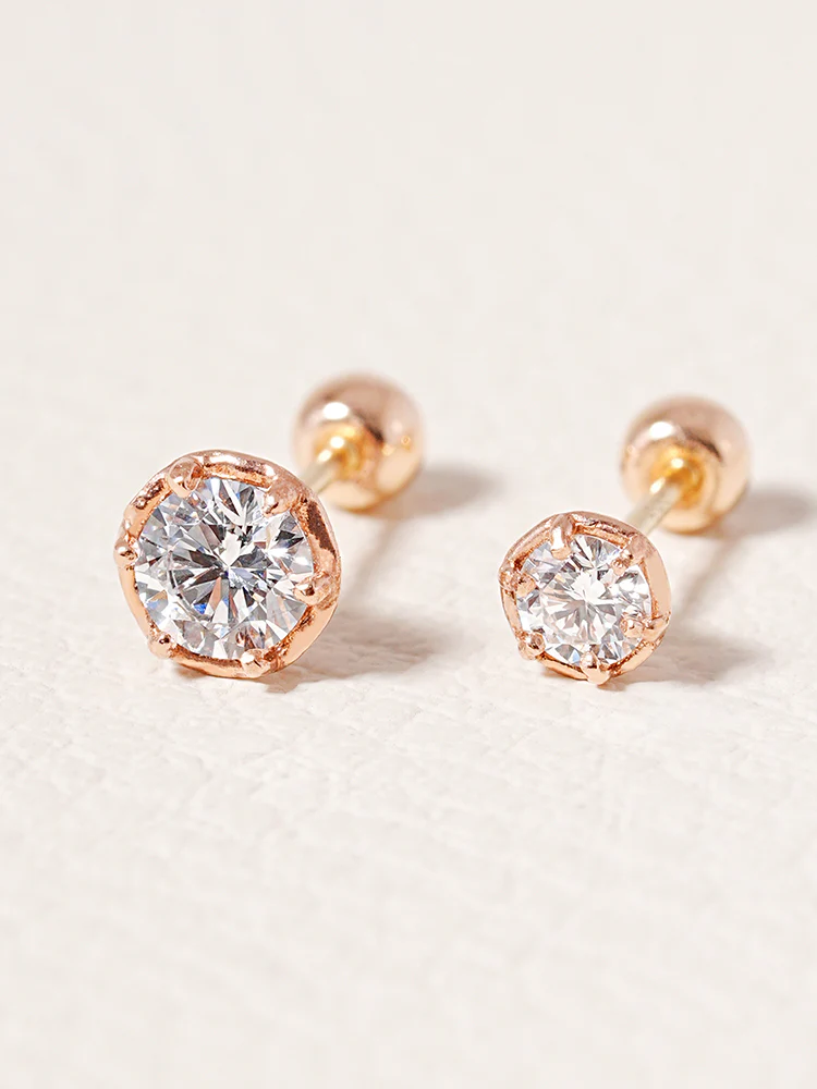 14K Solid Gold Lab Diamond Grace Cartilage Earring 20G18G16G - Image 4