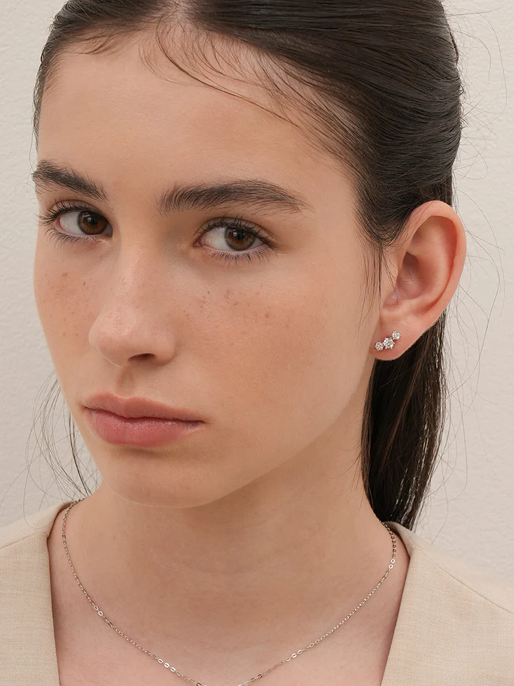 14K Solid Gold Lab Diamond Lumiere Internally Threaded Labret Piercing 20G - Image 15