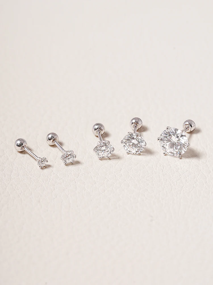 14K Solid Gold Lab Diamond Shine Classic Cartilage Earring 20G - Image 3