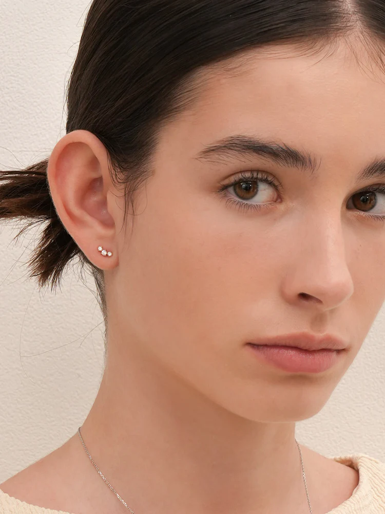 14K Solid Gold Lab Diamond Twinkle Crown Internally Threaded Labret Piercing 20G - Image 22