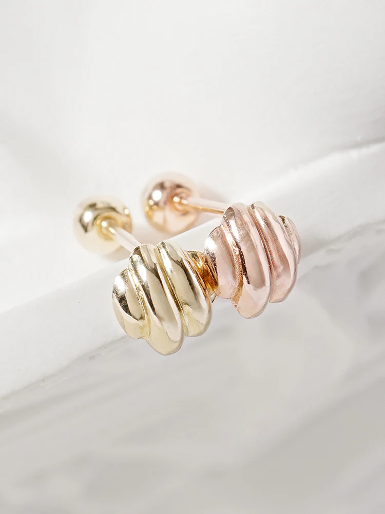 14K Solid Gold Lovely Volume Cartilage Earring 20G - Image 18