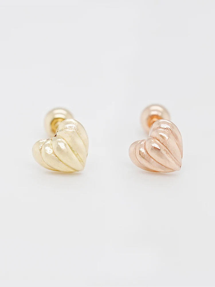 14K Solid Gold Lovely Volume Cartilage Earring 20G - Image 22