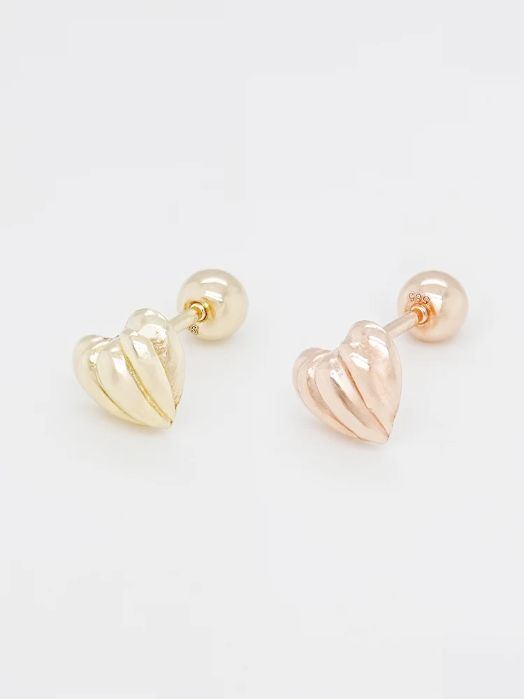 14K Solid Gold Lovely Volume Cartilage Earring 20G - Image 23