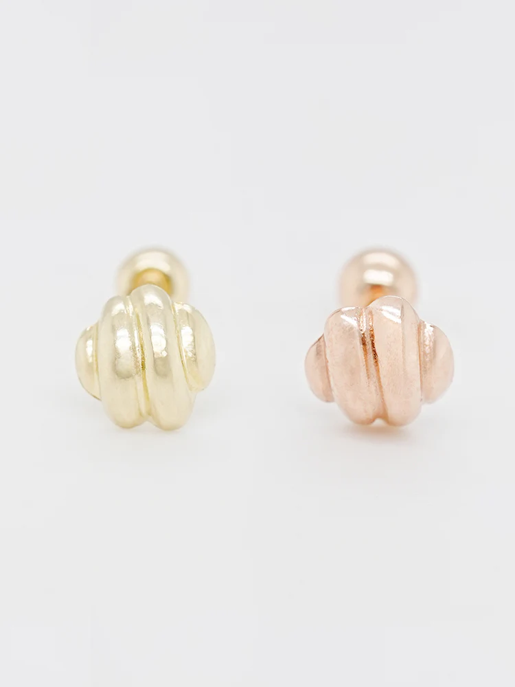14K Solid Gold Lovely Volume Cartilage Earring 20G - Image 24