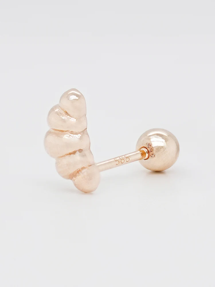 14K Solid Gold Lovely Volume Cartilage Earring 20G - Image 27