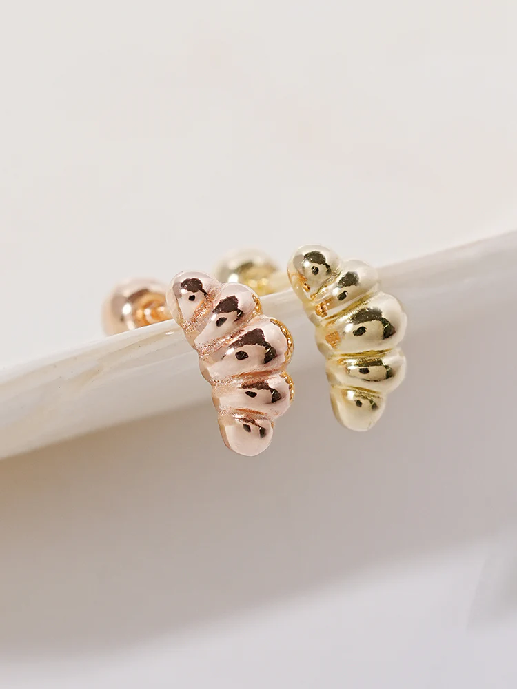 14K Solid Gold Lovely Volume Cartilage Earring 20G - Image 3