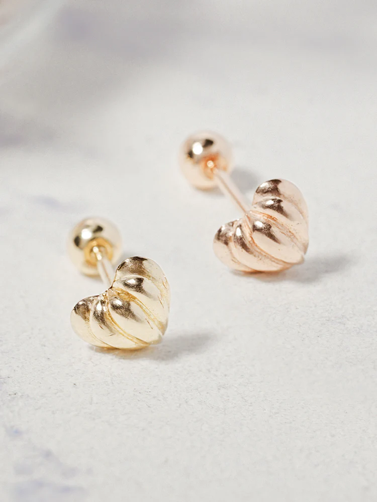 14K Solid Gold Lovely Volume Cartilage Earring 20G - Image 5