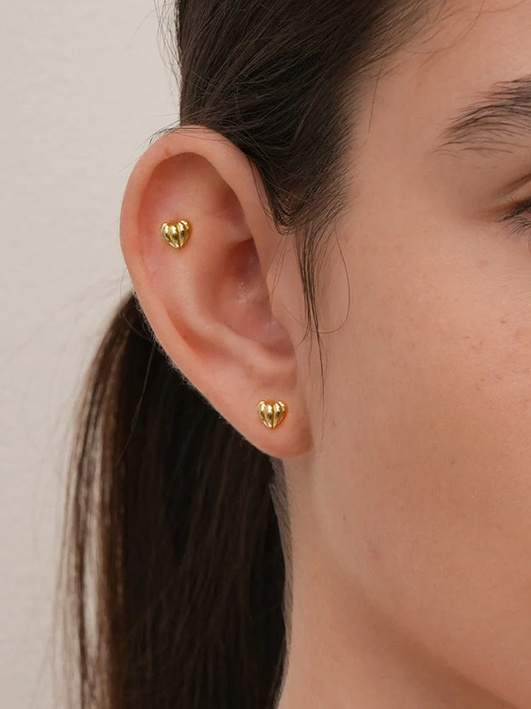 14K Solid Gold Lovely Volume Cartilage Earring 20G - Image 6