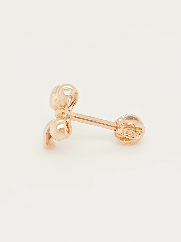 14K Solid Gold Ribbon Shape Cartilage Earring 18G16G - Image 12