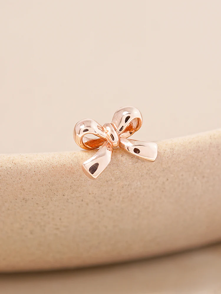 14K Solid Gold Ribbon Shape Cartilage Earring 18G16G - Image 5