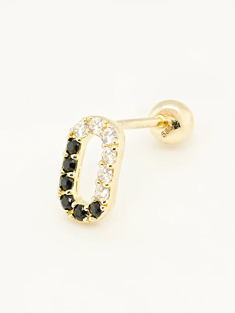 14K Solid Gold Shine Open Round Cartilage Earring 20G - Image 7