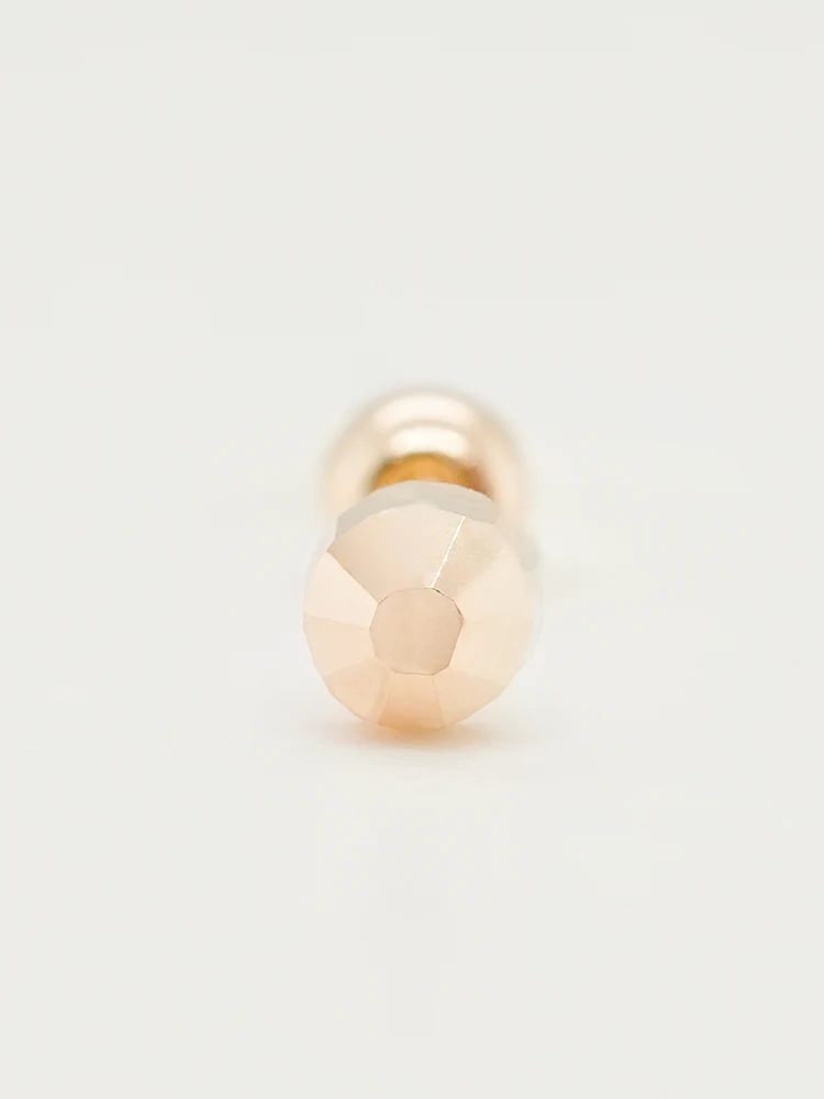 14K Solid Gold Shining Circular Cut Cartilage Earring 20G - Image 11