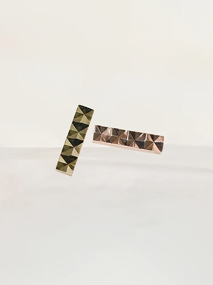 14K Solid Gold Shining Stick Bar Cartilage Earring 20G - Image 10