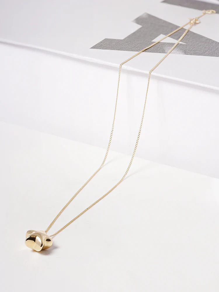 14K Solid Gold Star Golden Layer Necklace - Image 11