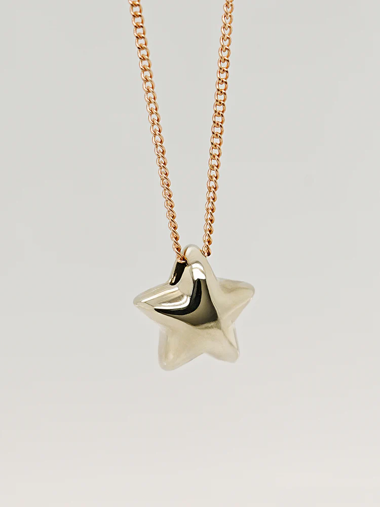 14K Solid Gold Star Golden Layer Necklace - Image 20