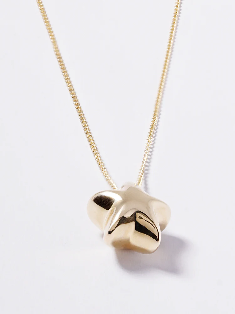14K Solid Gold Star Golden Layer Necklace - Image 23
