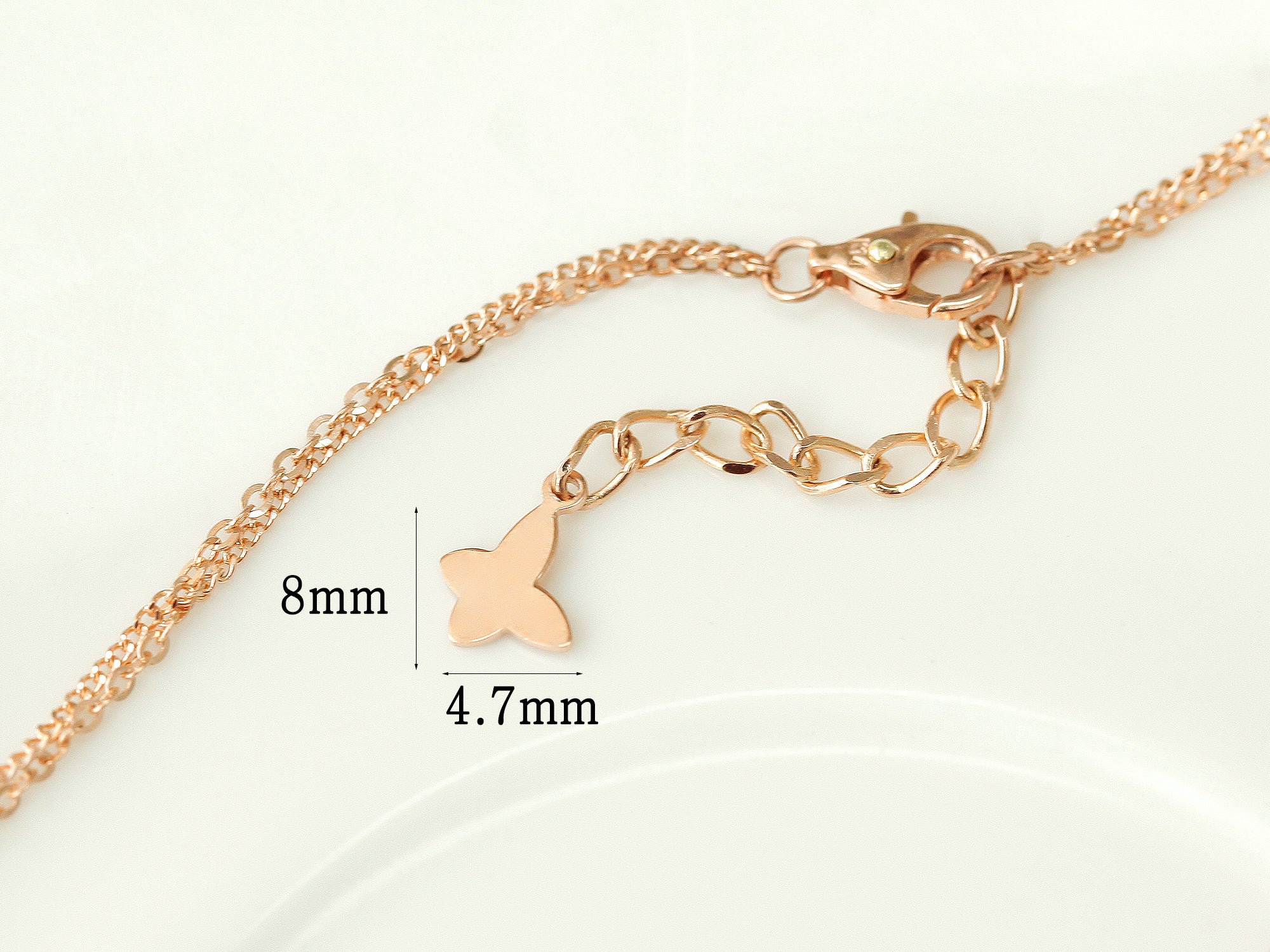 14K 18K Gold Two line Coin Layered Chain Anklet - Image 12