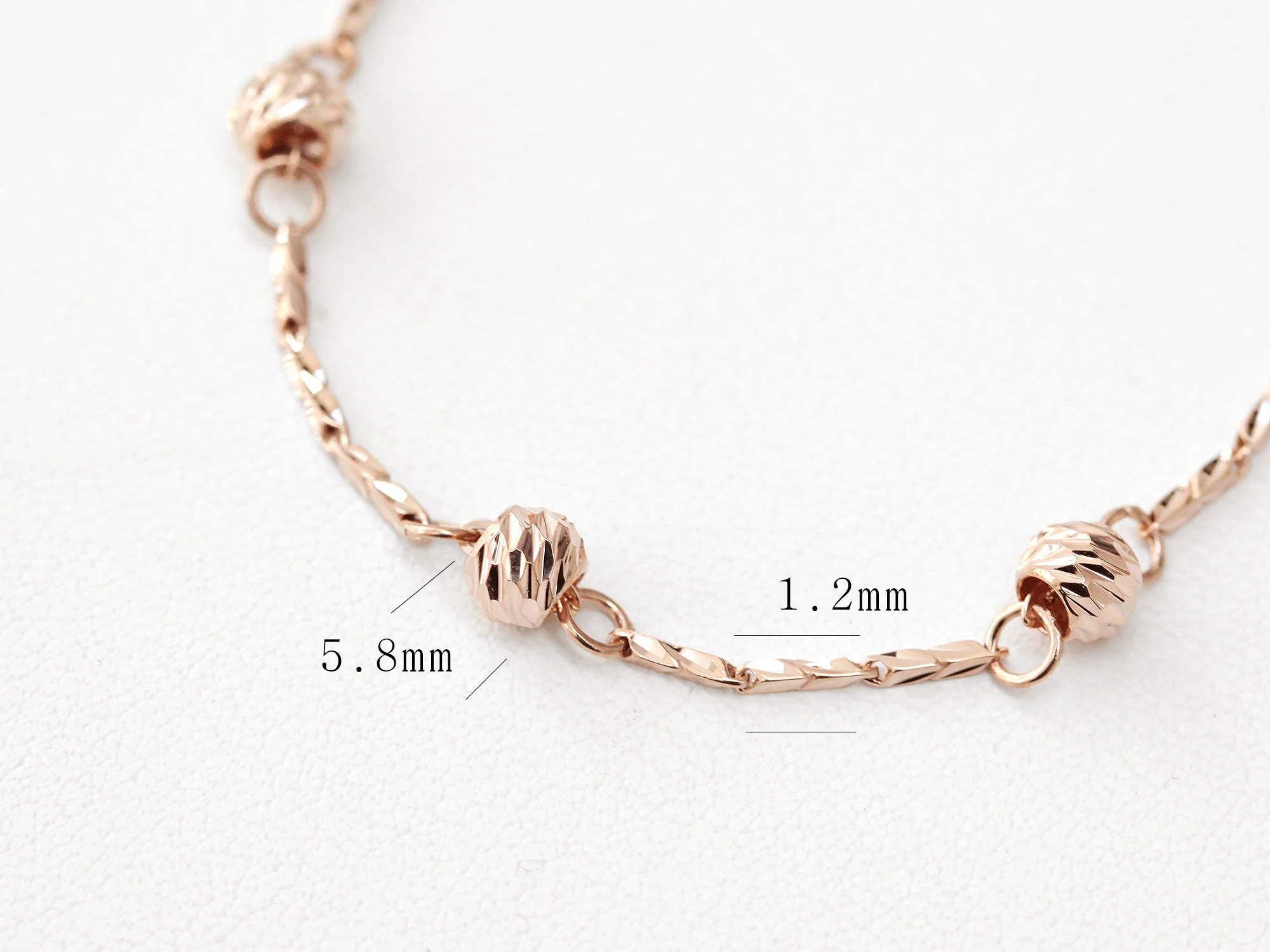 14K 18K Gold Cutting Ball Bracelet - Image 8