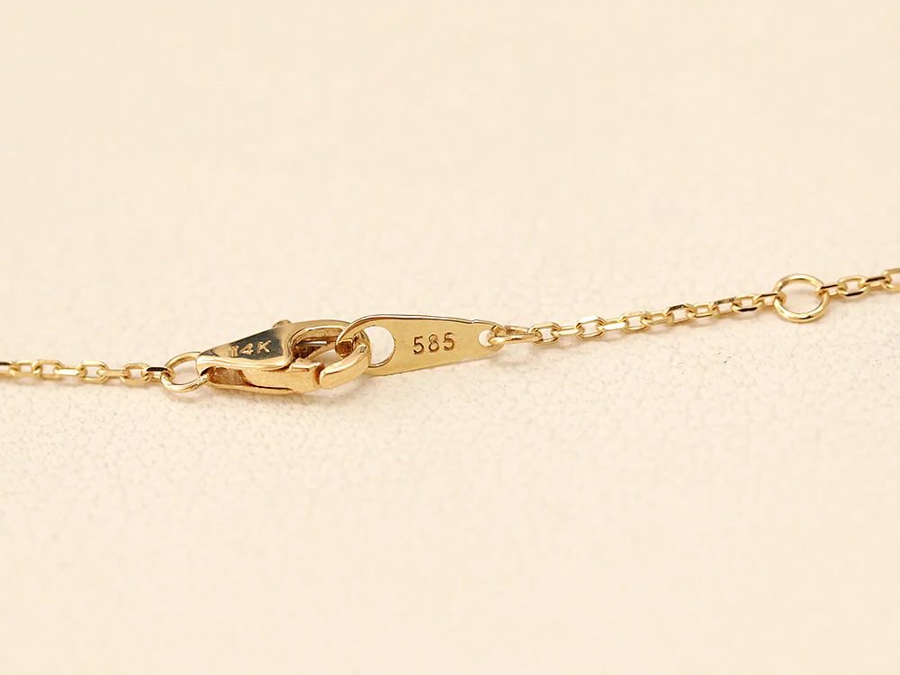 14K 18K gold Crystal Cubic Necklace - Image 6