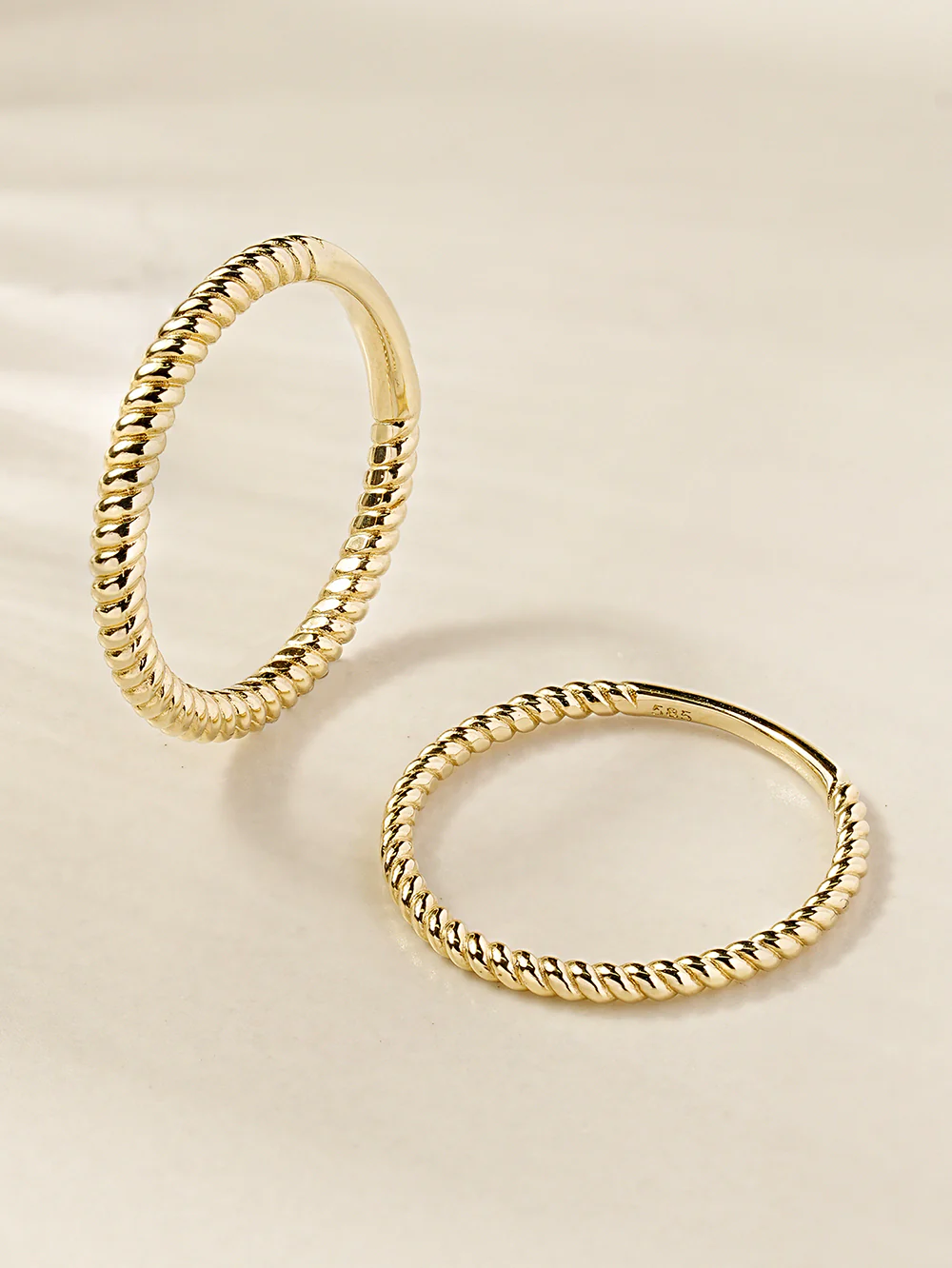 14K 18K Gold Twist Layered Ring