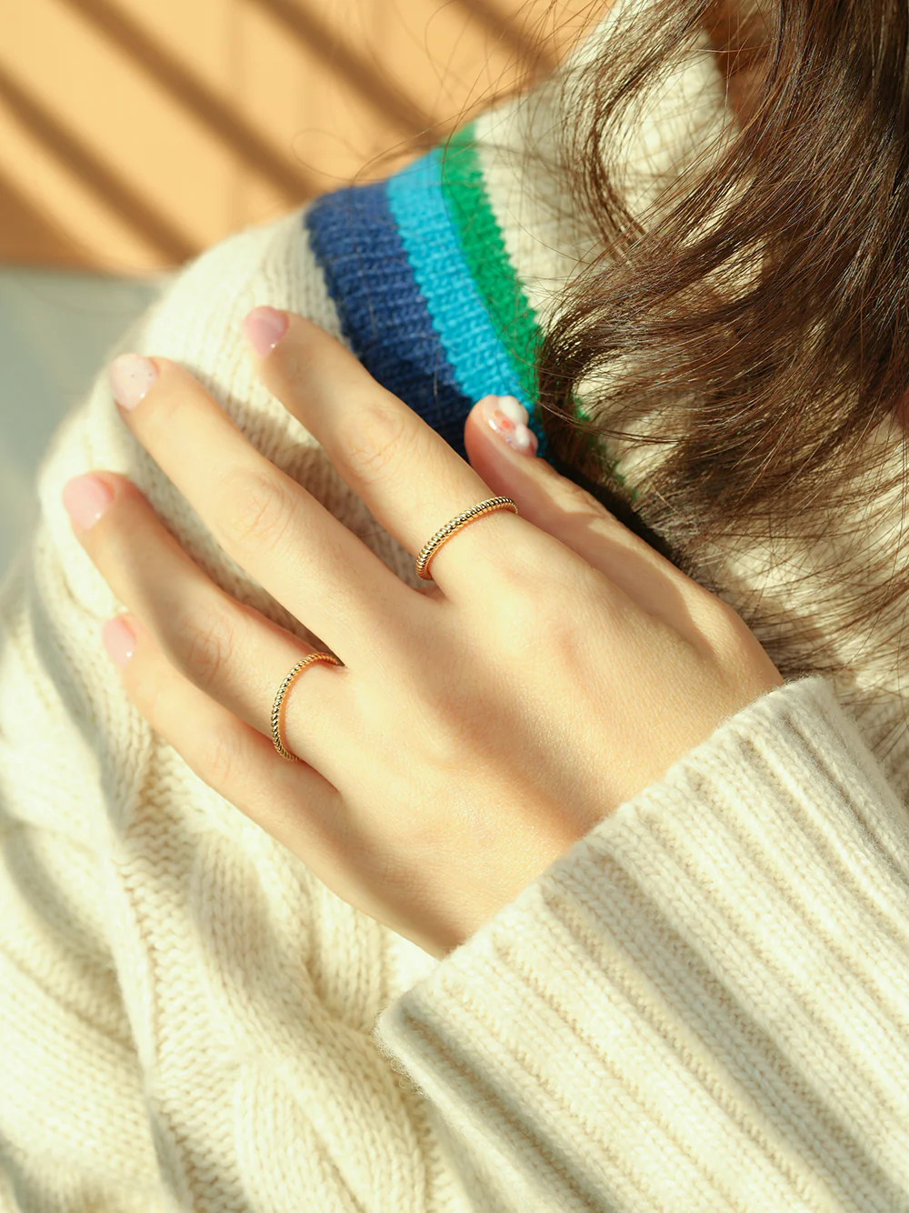 14K 18K Gold Twist Layered Ring - Image 11