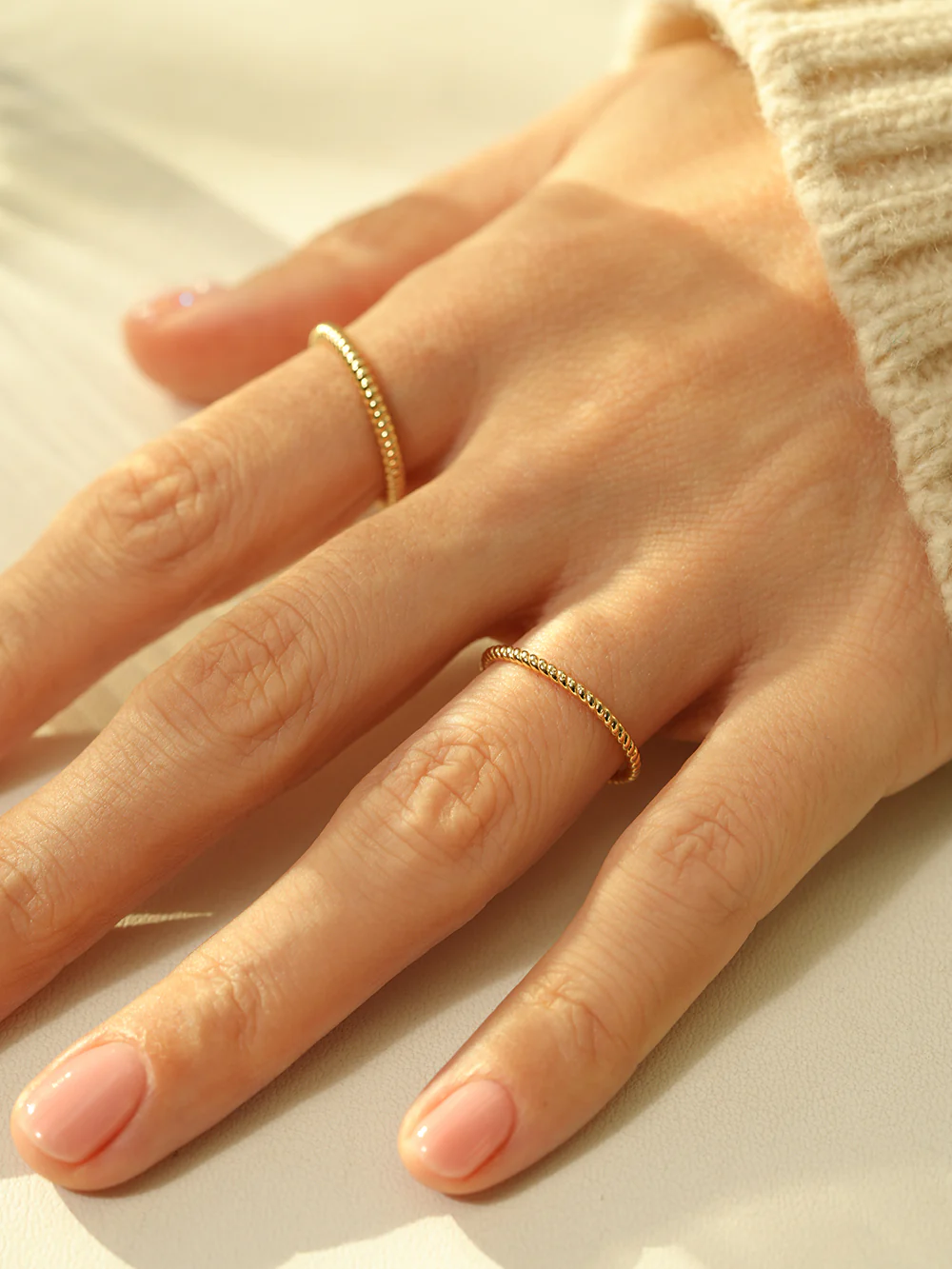 14K 18K Gold Twist Layered Ring - Image 15