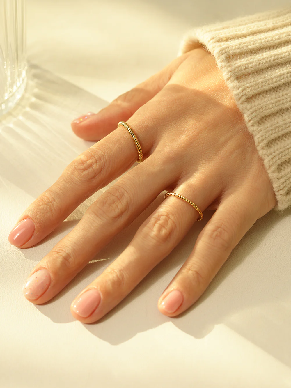 14K 18K Gold Twist Layered Ring - Image 9