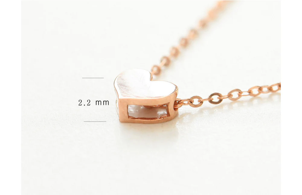 14K 18K Gold Mini Heart Necklace - Image 11