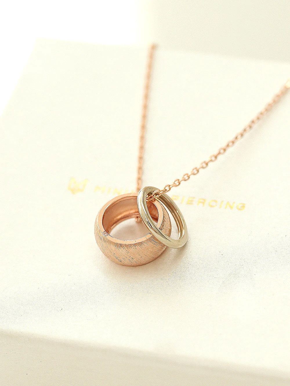 14K 18K Gold Rose White Two Necklace