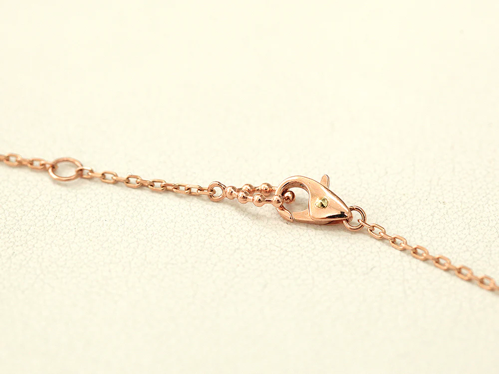 14K 18K Gold Rose White Two Necklace - Image 11