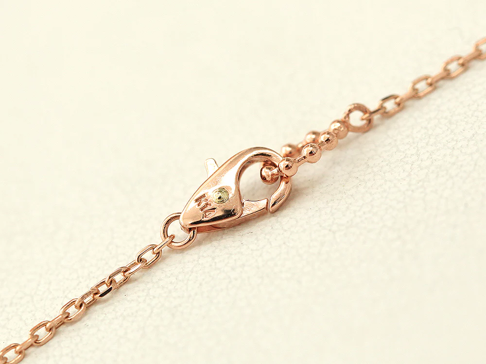 14K 18K Gold Rose White Two Necklace - Image 12
