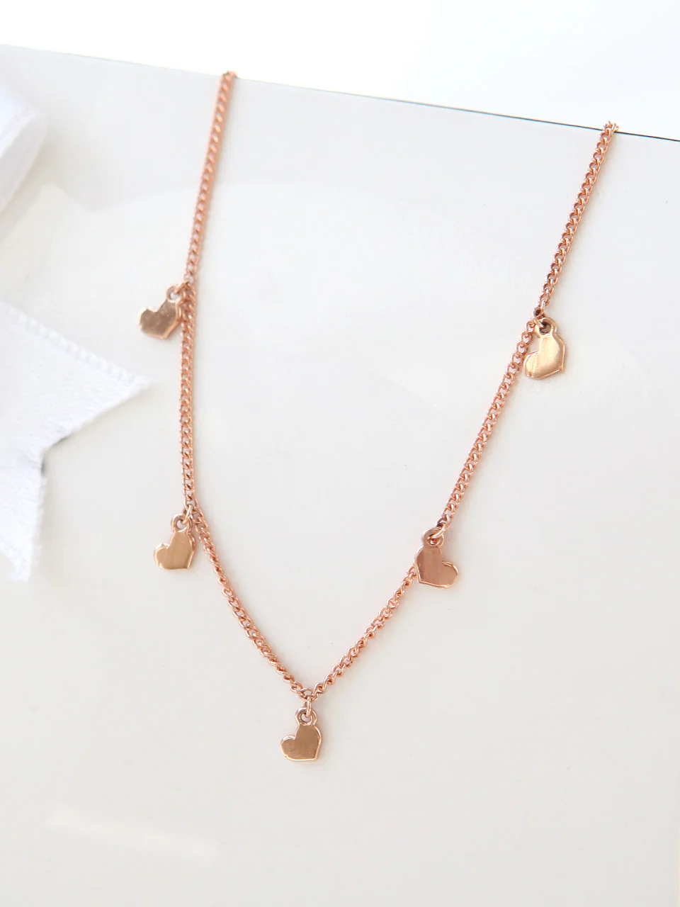 14K 18K Gold Heart Anklet - Image 7