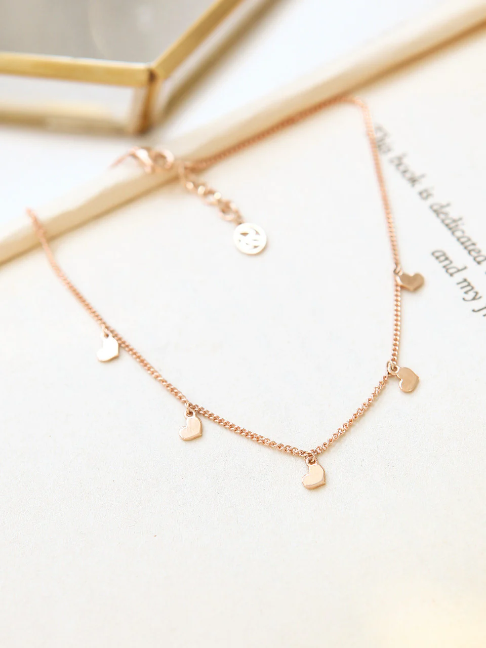 14K 18K Gold Heart Anklet - Image 9
