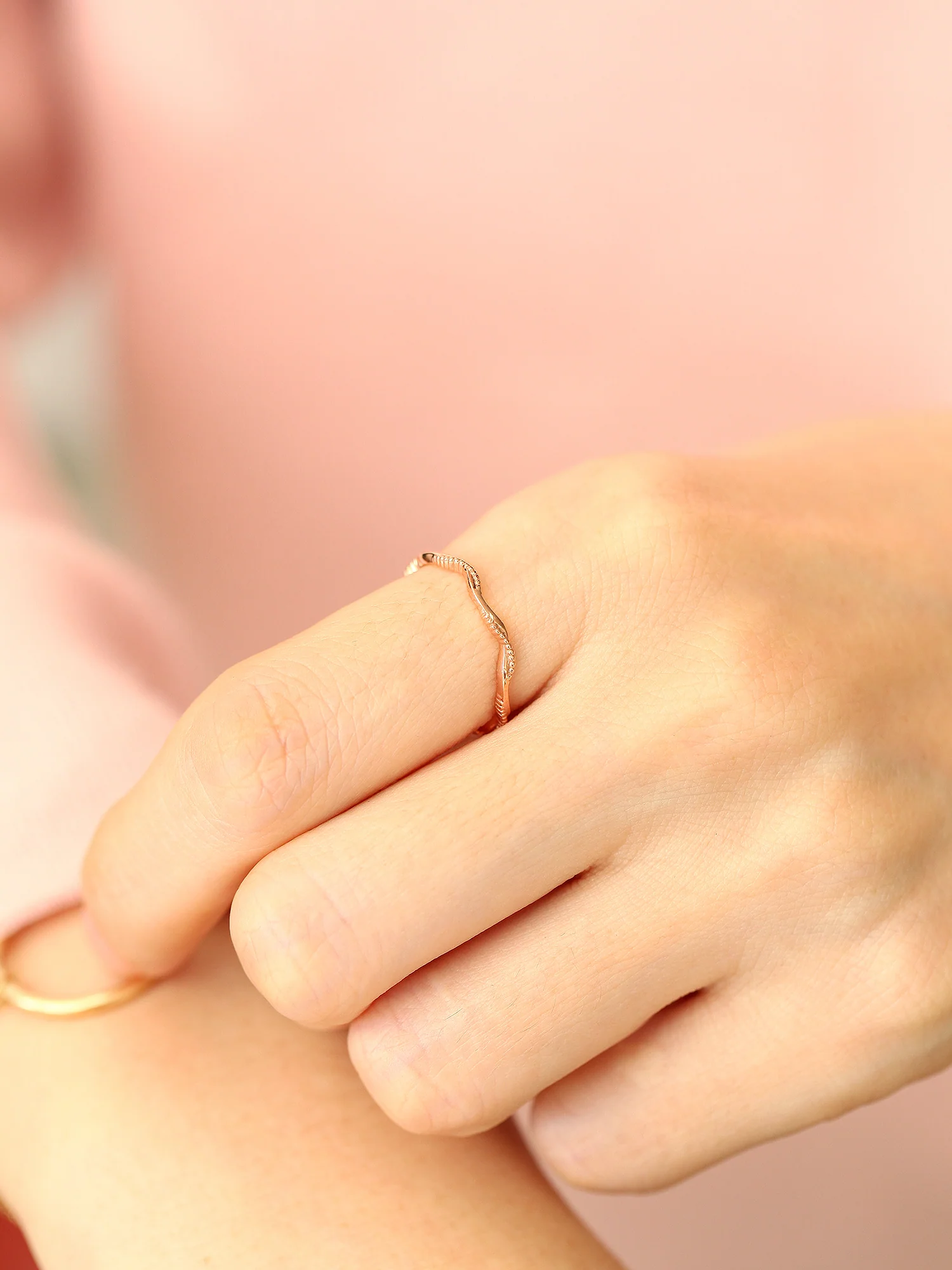 14K 18K Gold Wave Layered Ring - Image 6