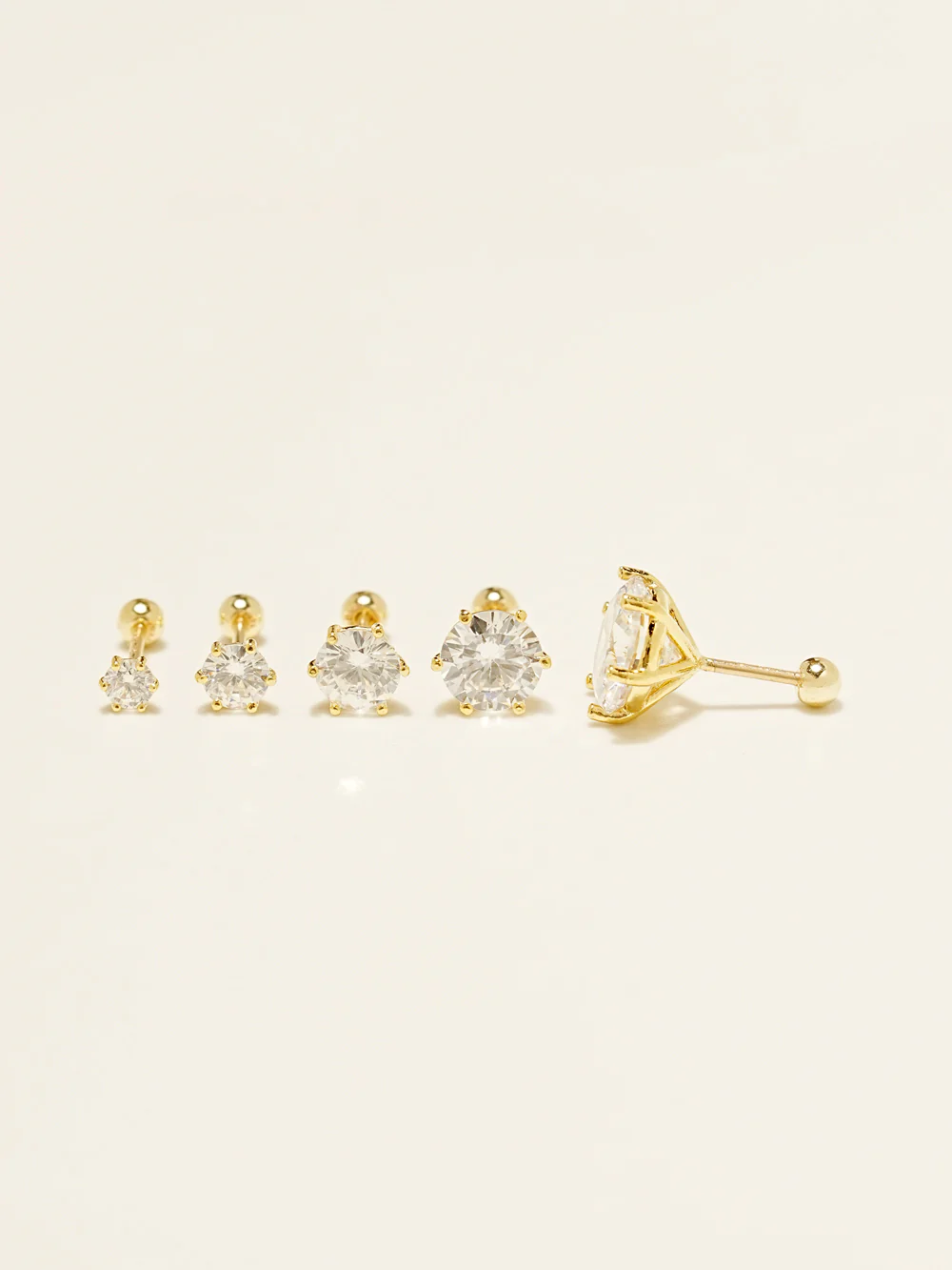 14KGF Basic Cubic Earring 20G - Image 3
