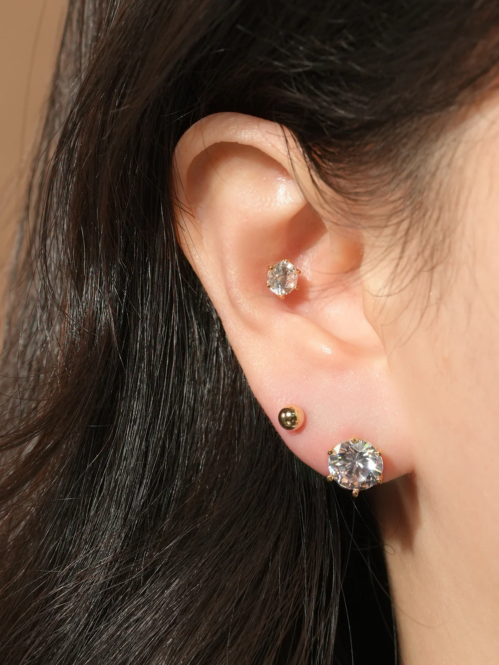 14KGF Basic Cubic Earring 20G - Image 5