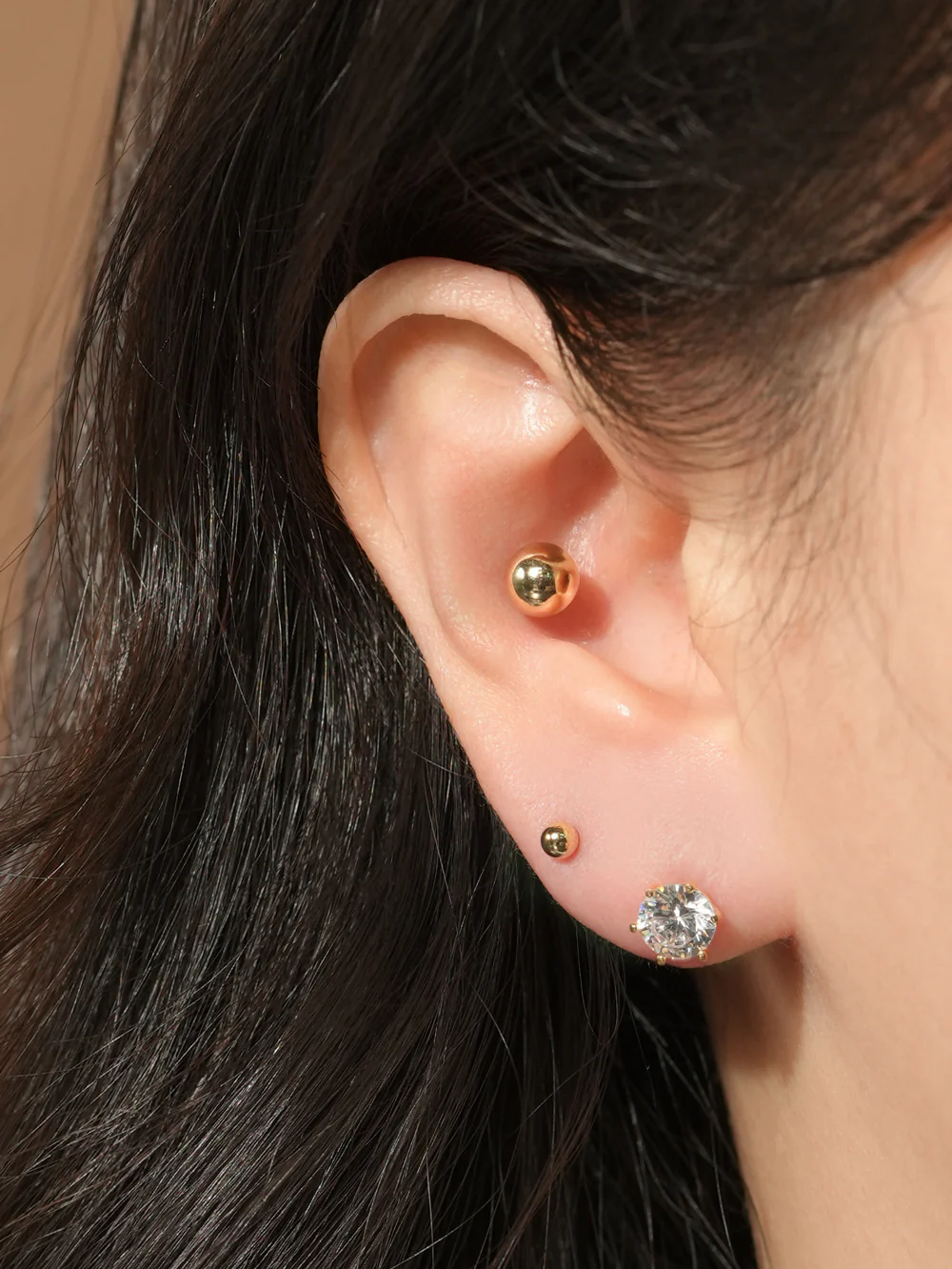 14KGF Basic Cubic Earring 20G - Image 6