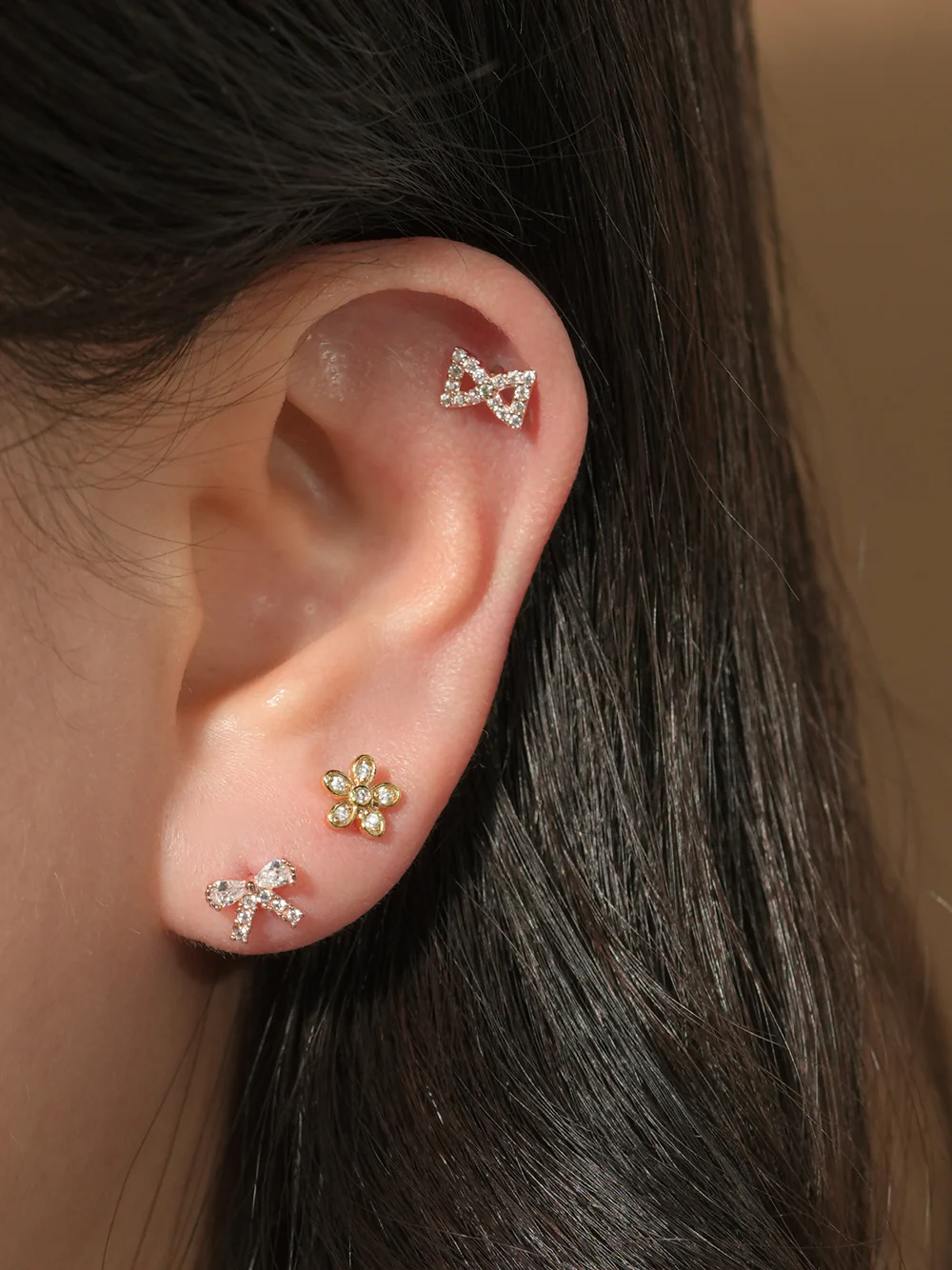 14KGF Flower Cloud Earring 20G - Image 4