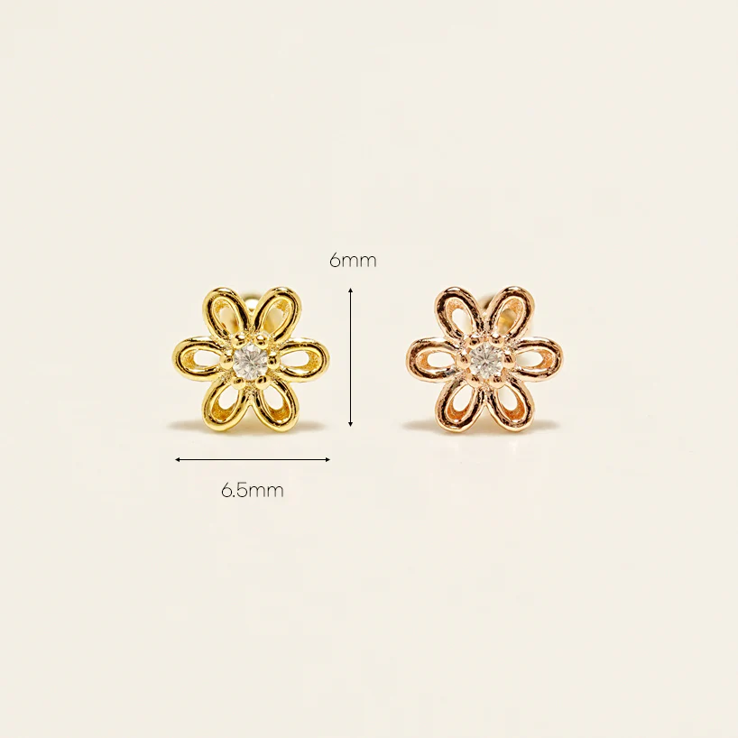 14KGF Flower Dream Earring 20G - Image 5