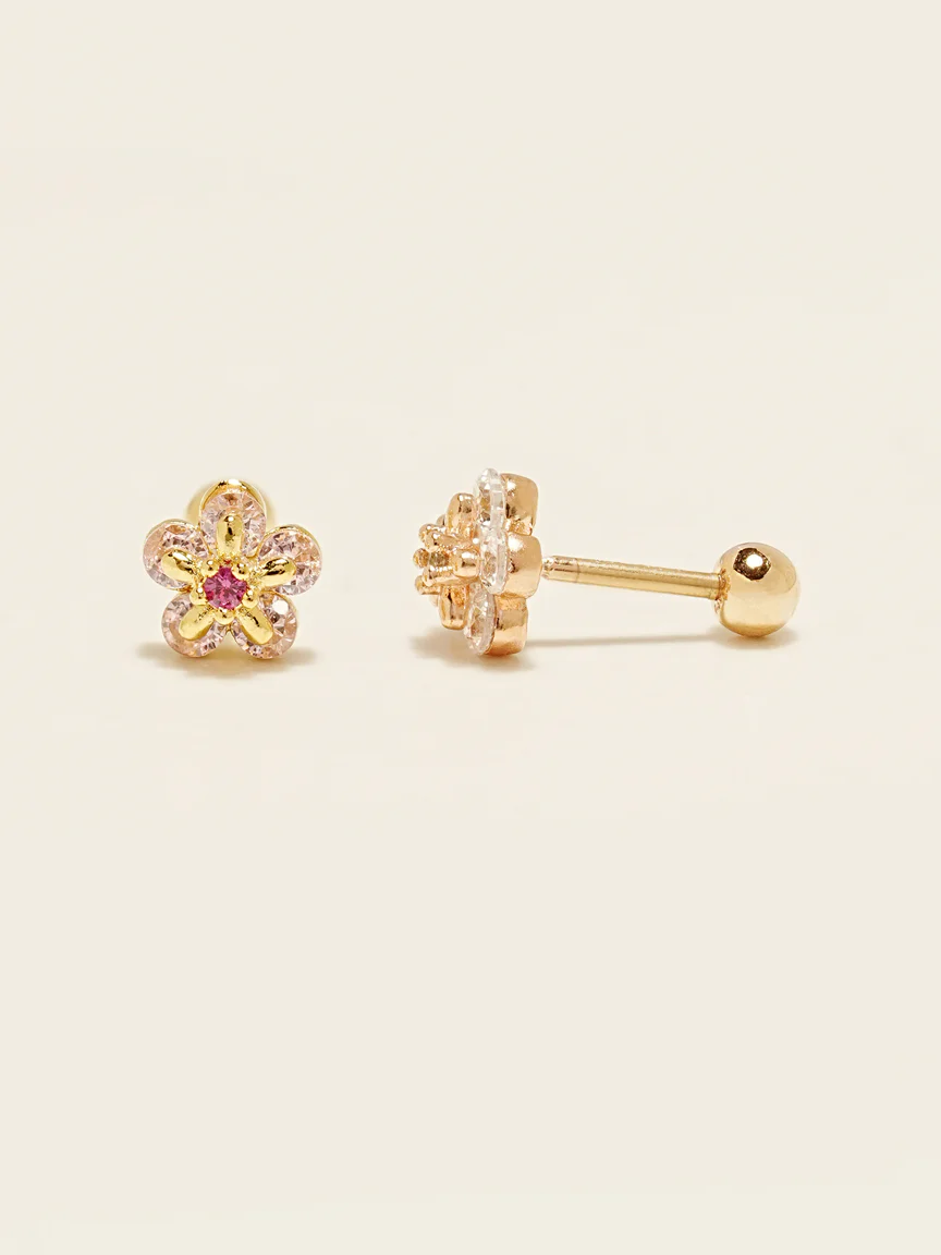 14KGF Flower Shower Earring 20G - Image 3