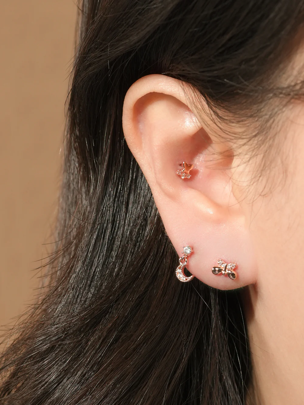 14KGF Lovely Lunar Drop Earring 20G - Image 2