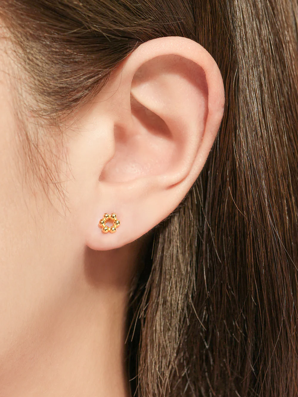 24K Gold Chewy Dount Cartilage Earring 20G - Image 2